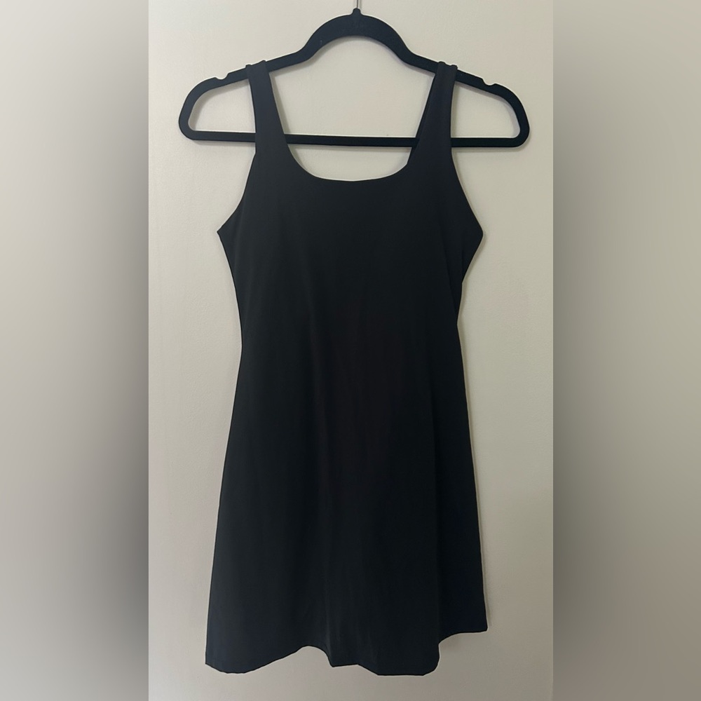Bossi Black Scoop Neck Built in Bra & Shorts Dress Sz S Small